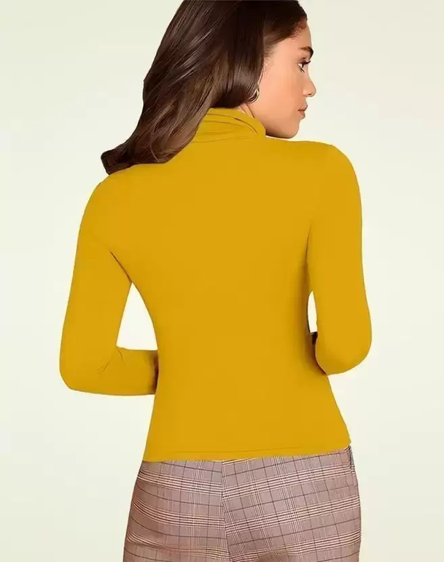 GIRLS HOSIERY MUSTARD HIGH NECK TOP!!