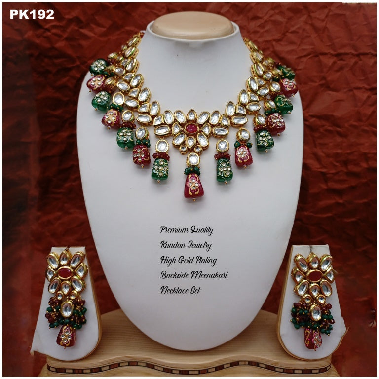 Premium Quality Kundan  Necklace set with Ear Rings