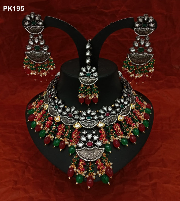 Premium Quality Kundan  Necklace set with Ear Rings