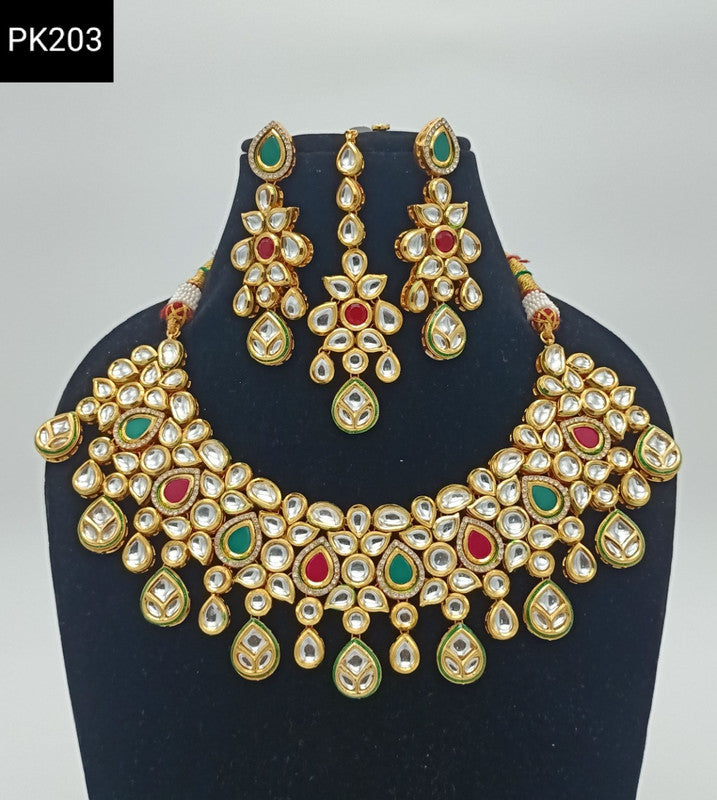 Premium Quality Kundan  Necklace set with Ear Rings