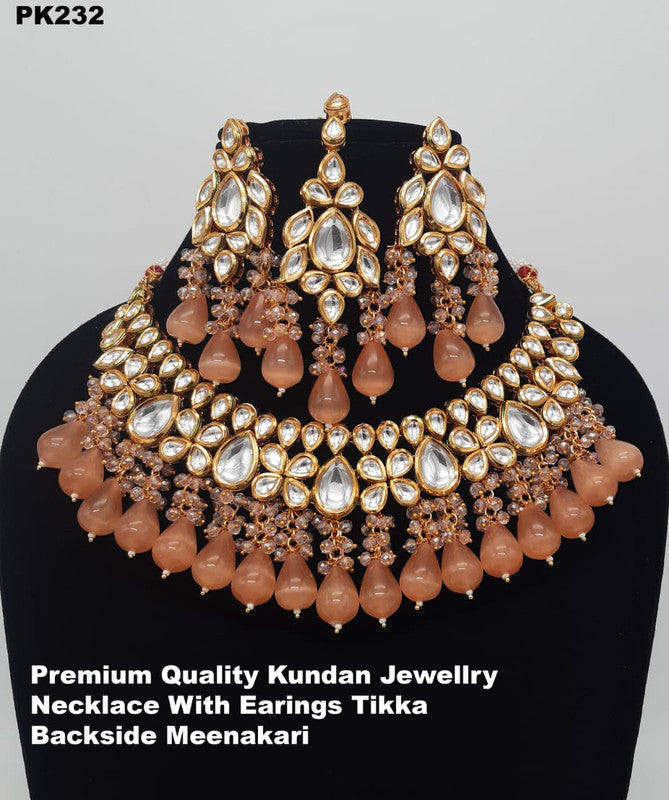 Premium Quality Kundan  Necklace set with Ear Rings