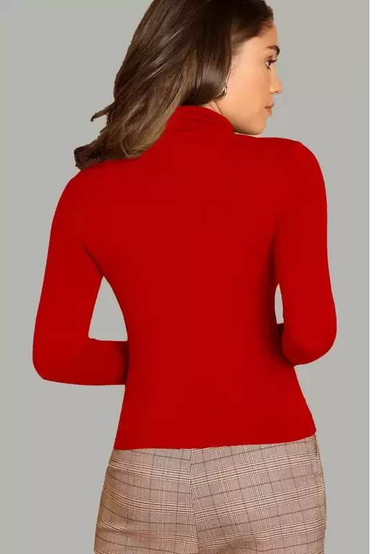 GIRLS HOSIERY RED HIGH NECK TOP!!