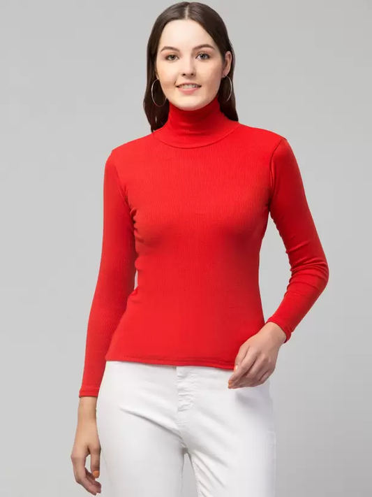 GIRLS HOSIERY RED HIGH NECK TOP!!