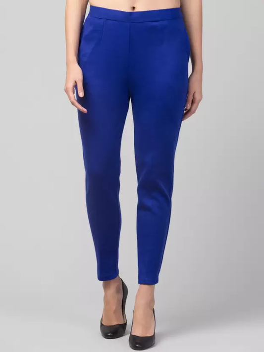 Royal Blue Coloured Straight fit Woolen Pant!!