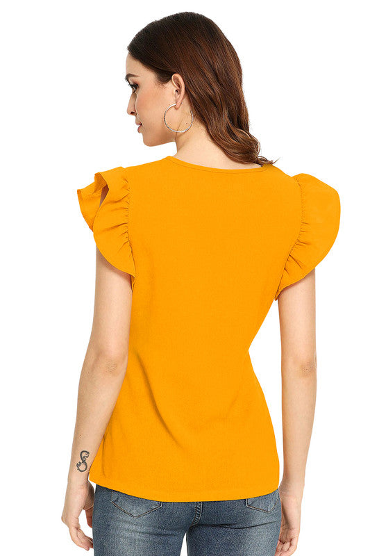 Yellow Coloured Designer Trendy Round Neck T Shirt!!