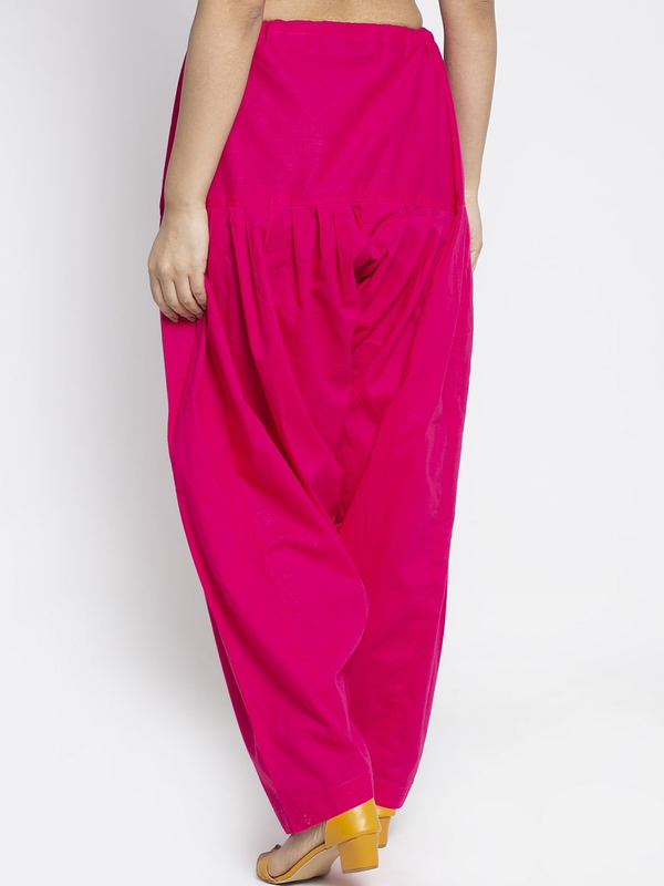 Magenta coloured Cotton Patiala Salwar Free Size( 28 to 42 Inch)!!